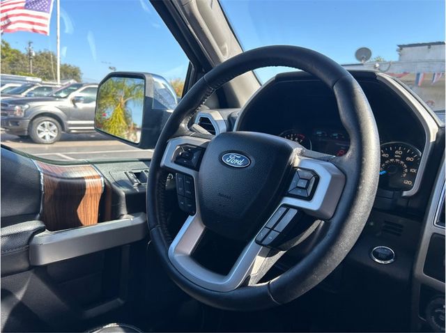 2017 Ford F150 SuperCrew Cab LARIAT 4X4 5.0L FLEX FUEL BACK UP CAM 1 OWNER - 23084807 - 32