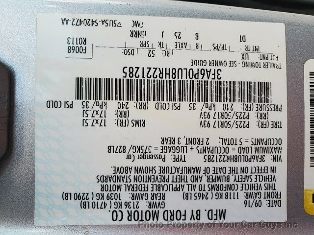 2017 Ford Fusion Hybrid SE - 22917449 - 29