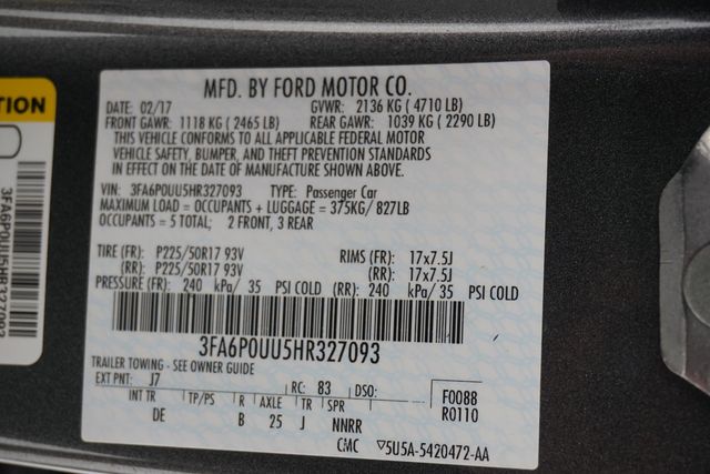 2017 Ford Fusion Hybrid S FWD - 22946430 - 26