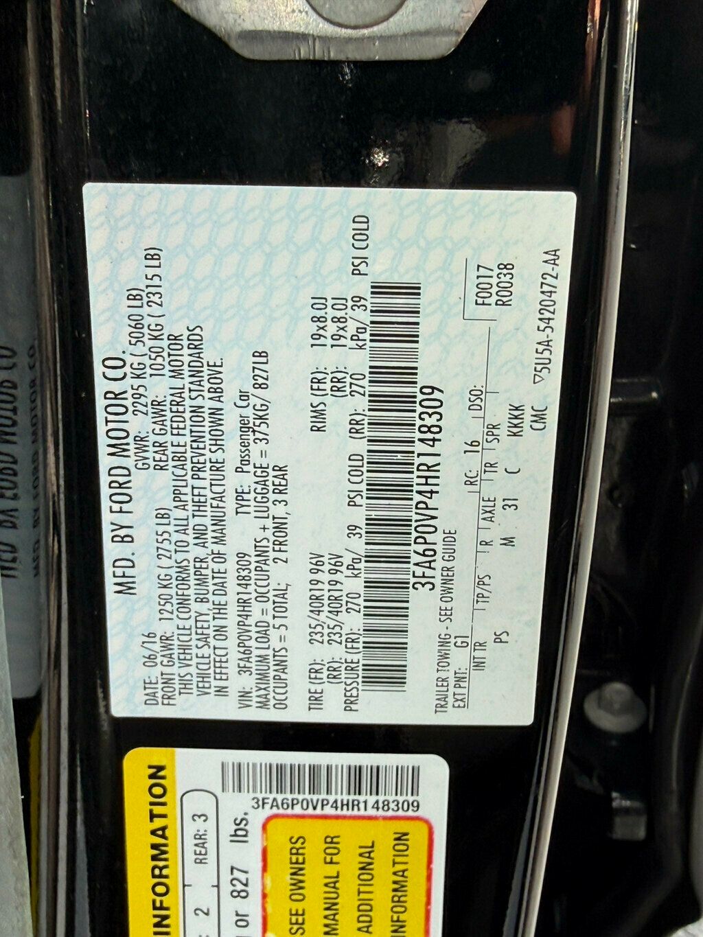 2017 Ford Fusion Sport AWD - 23046658 - 34