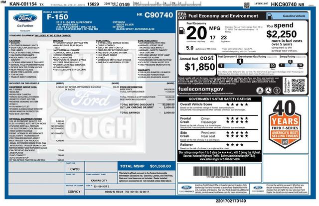 2017 Ford F-150 XLT - 23047267 - 5