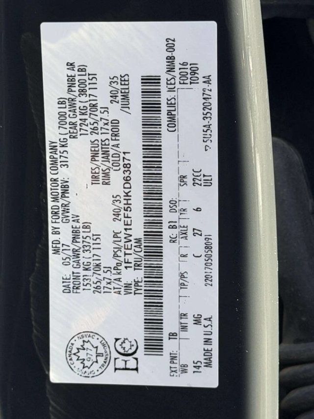 2017 Ford F-150 XLT 4x4 4dr SuperCrew 5.5 ft. SB - 22996136 - 15