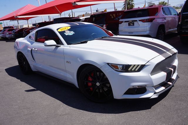 2017 Ford Mustang 1 OWNER, PREMIUM WHEELS, RACING STRIPES, REAR SPOILER - 23016604 - 1