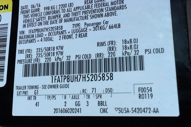 2017 FORD MUSTANG EcoBoost Premium Convertible - 23021882 - 33
