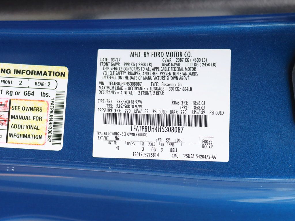 2017 Ford Mustang EcoBoost Premium Convertible - 22947467 - 29