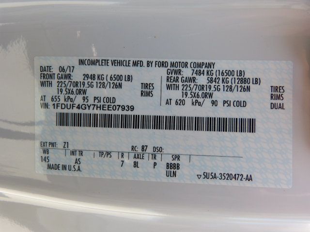 2017 Ford Super Duty F-450 DRW Cab-Chassis 6.8L V10 GAS*XL*2WD*DRW*REGULAR CAB*30FT. "ALTEC" AT200A BUCKET - 22990157 - 54