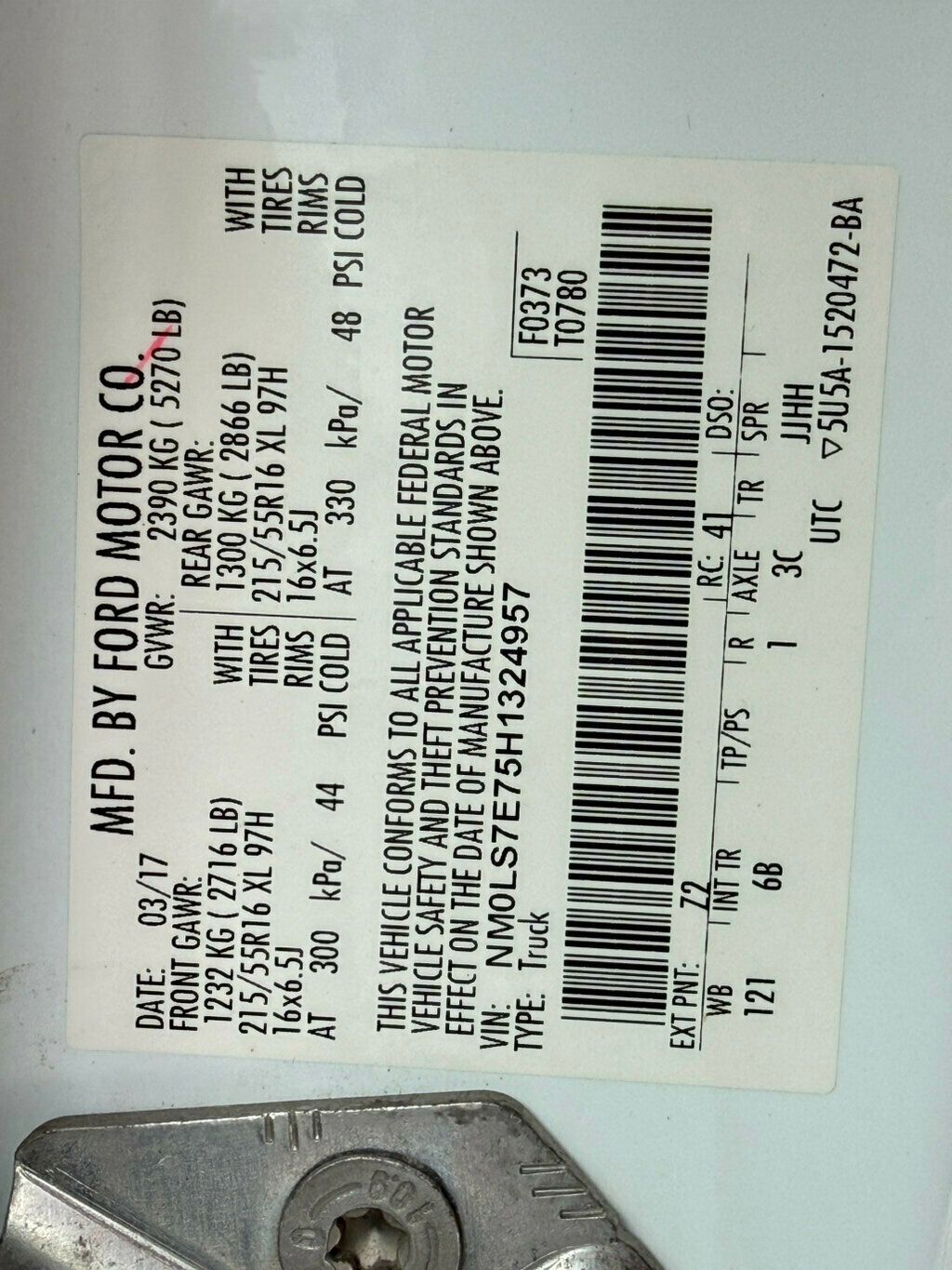 2017 Ford Transit Connect Van XL LWB w/Rear Symmetrical Doors - 23003598 - 29