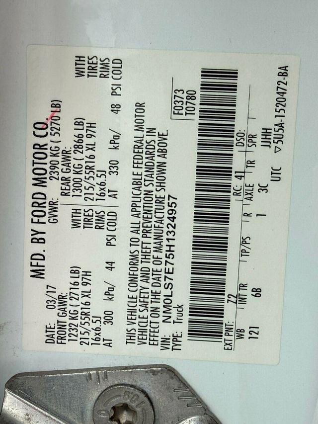 2017 Ford Transit Connect Van XL LWB w/Rear Symmetrical Doors - 23003598 - 29