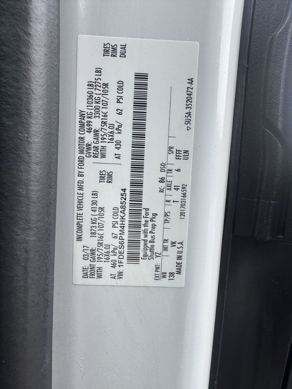 2017 Ford Transit T-350HD Non-CDL Wheelchair Shuttle Bus For Adults Church Senior & Handicapped Transport - 22858591 - 37