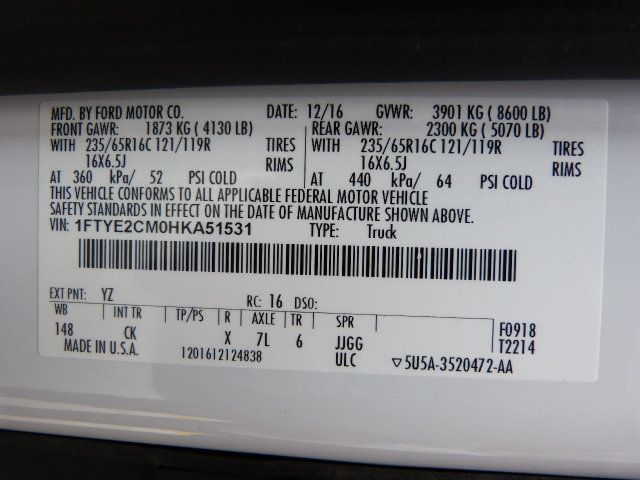 2017 Ford Transit Van 3.7L V6 GAS*T-150*MEDIUM ROOF*148" WB*BULKHEAD & SHELVES PACKAGE - 23000706 - 40