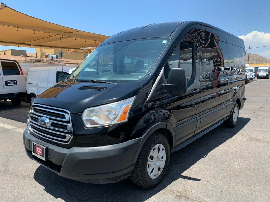 2017 Ford Transit Wagon T-350 148" Med Roof XLT Sliding RH Dr 15-Passenger Custom Seats  - 23041122 - 27