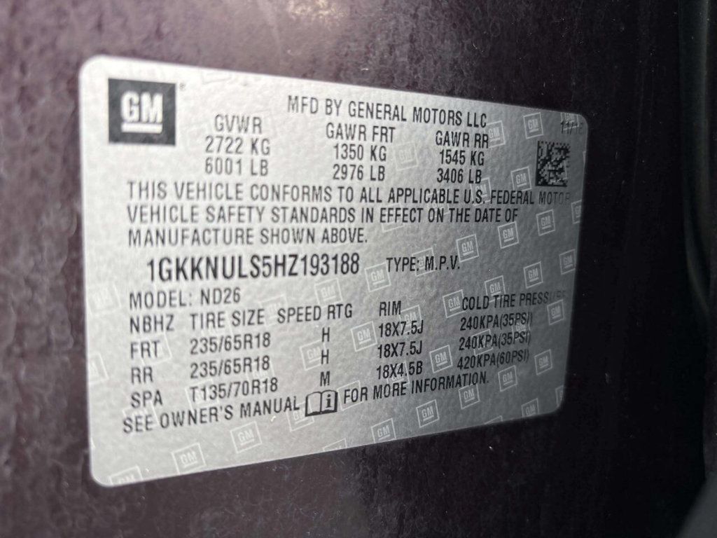 2017 GMC Acadia AWD 4dr SLT w/SLT-1 - 22931349 - 36