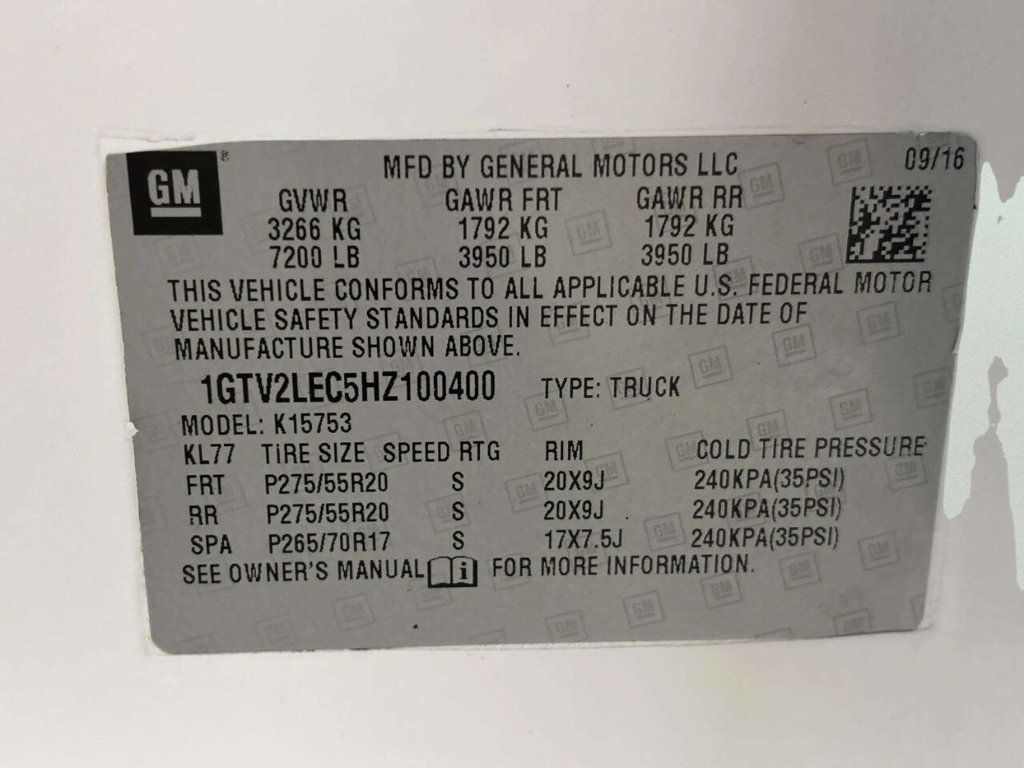 2017 GMC Sierra 1500 4WD Double Cab 143.5" - 23050917 - 32
