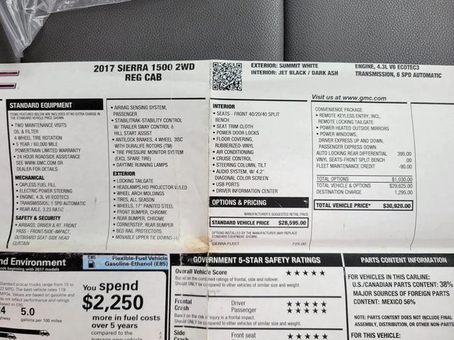 2017 GMC Sierra 1500 Regular Cab Pickup 2D 8 ft - 23031812 - 10