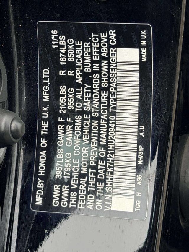 2017 Honda Civic Hatchback LX CVT - 23032549 - 15
