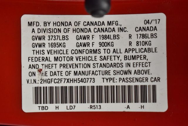 2017 Honda Civic Sedan EX CVT - 22959848 - 21