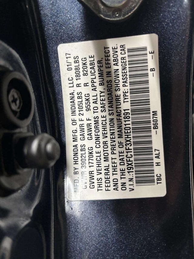 2017 Honda Civic Sedan EX-T CVT - 22979240 - 38