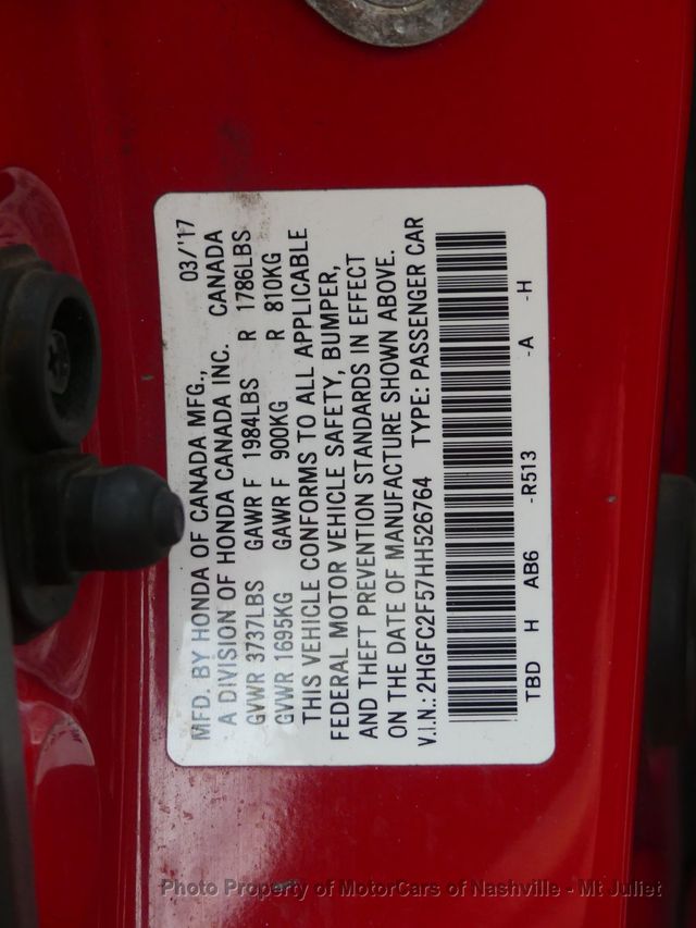 2017 Honda Civic Sedan LX CVT - 23001267 - 41