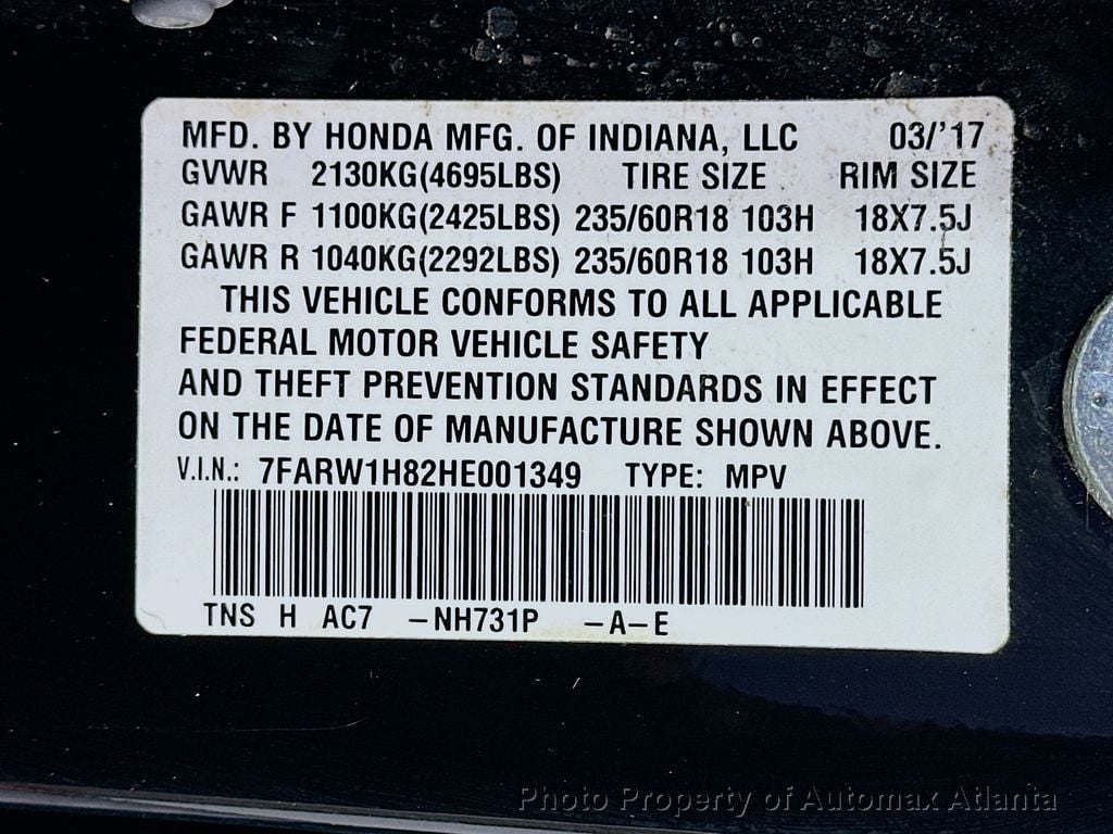 2017 Honda CR-V EX-L - 22545035 - 39