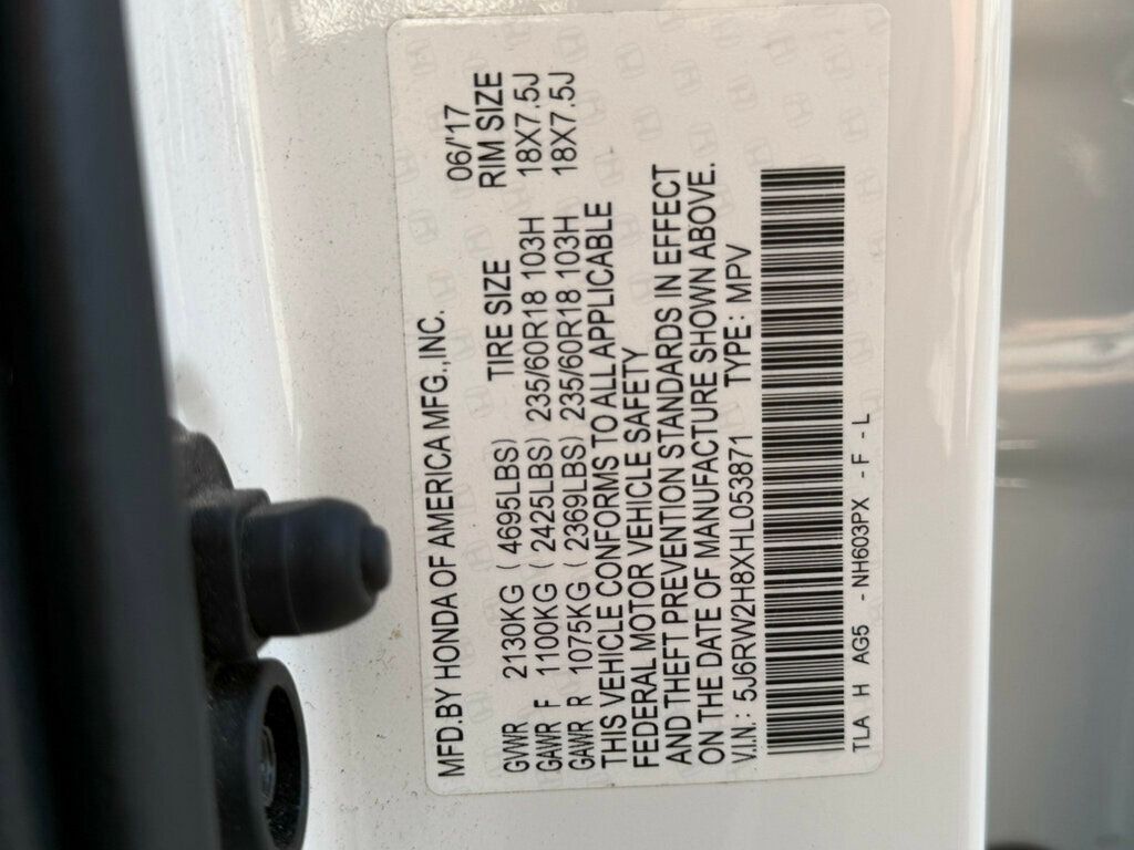 2017 Honda CR-V EX-L AWD - 23016439 - 46