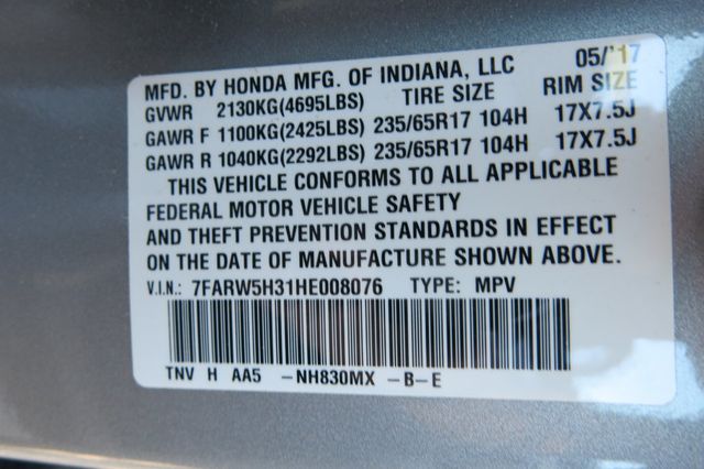 2017 Honda CR-V LX 2WD - 22926808 - 35