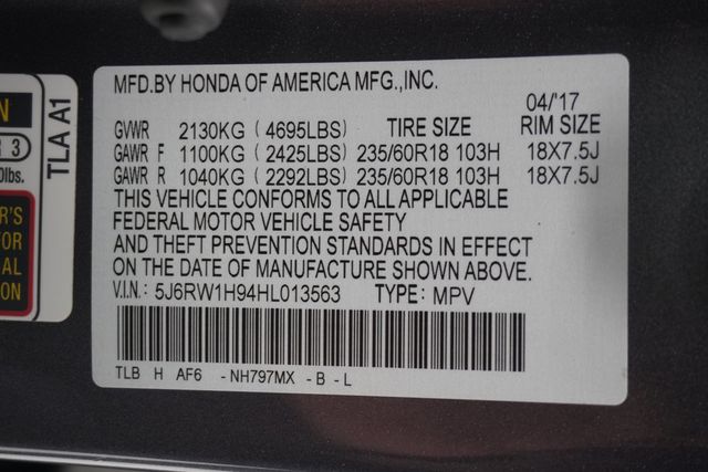 2017 Honda CR-V Touring 2WD - 22955236 - 31