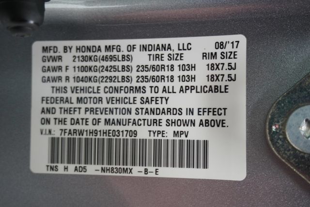 2017 Honda CR-V Touring 2WD - 23007728 - 31