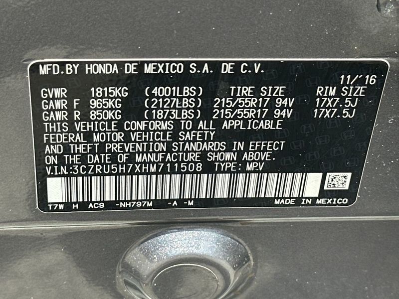 2017 Honda HR-V EX-L Navi 2WD CVT - 23015229 - 21