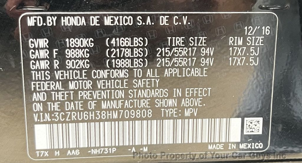 2017 Honda HR-V LX AWD CVT - 23083651 - 20