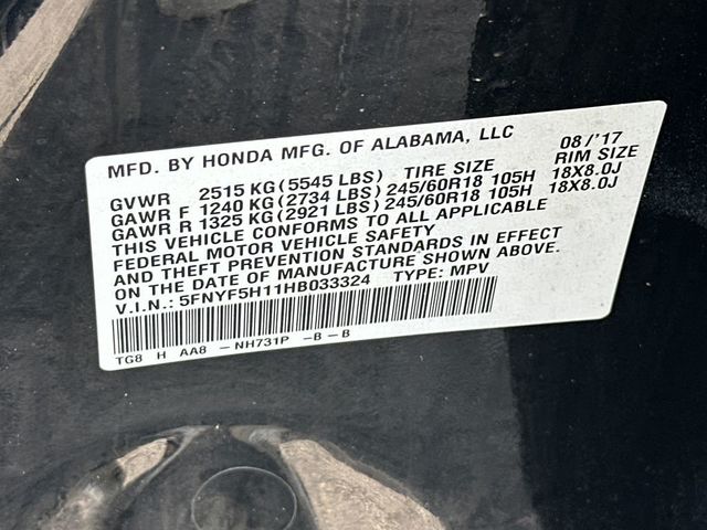 2017 Honda Pilot LX 2WD - 23042833 - 20