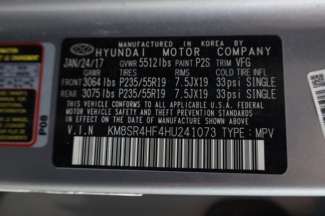 2017 Hyundai Santa Fe SE Ultimate 3.3L Automatic - 22908436 - 11