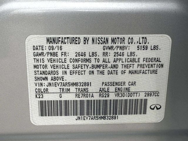 2017 INFINITI Q50 3.0t Premium AWD - 23020841 - 25