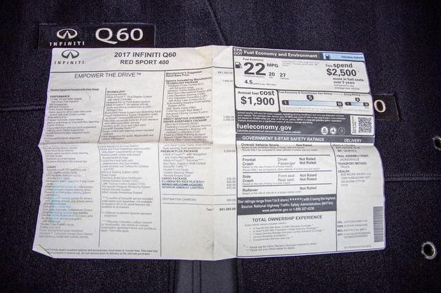 2017 INFINITI Q60 Red Sport 400 RWD - 22917248 - 37