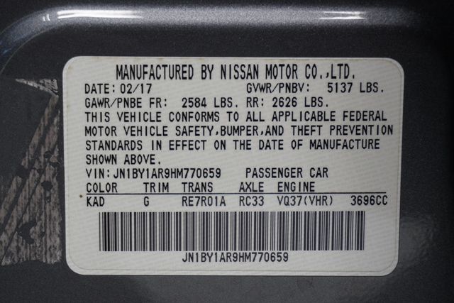 2017 INFINITI Q70 3.7 AWD - 22945218 - 31