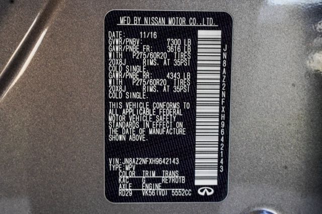 2017 INFINITI QX80 RWD - 22930902 - 29