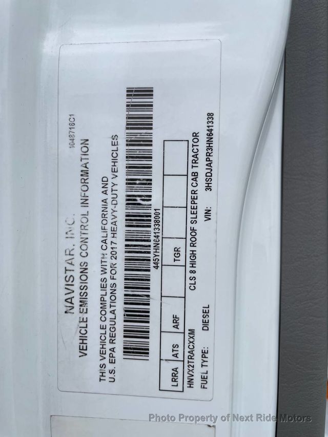 2017 International ProStar 2017 INTERNATIONAL PROSTAR HEAVY DUTY SLEEPER TRUCK 615-730-9991 - 23087008 - 20
