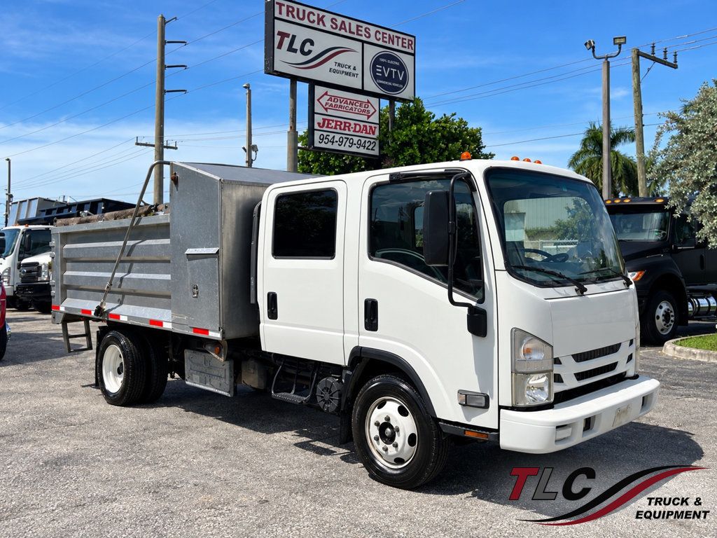 2017 Isuzu NPR XD CREW diesel w/ 14ft Landscape Body Aluminum dump Truck - 23090480 - 0