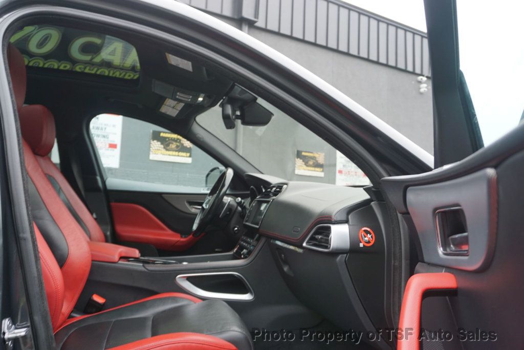 2017 Jaguar F-PACE S AWD RED LEATHER NAVI REAR CAM MERIDIAN SOUND PANO ROOF XENONS  - 22871298 - 10