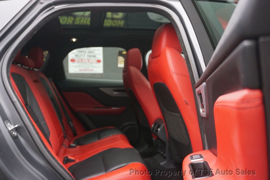 2017 Jaguar F-PACE S AWD RED LEATHER NAVI REAR CAM MERIDIAN SOUND PANO ROOF XENONS  - 22871298 - 12