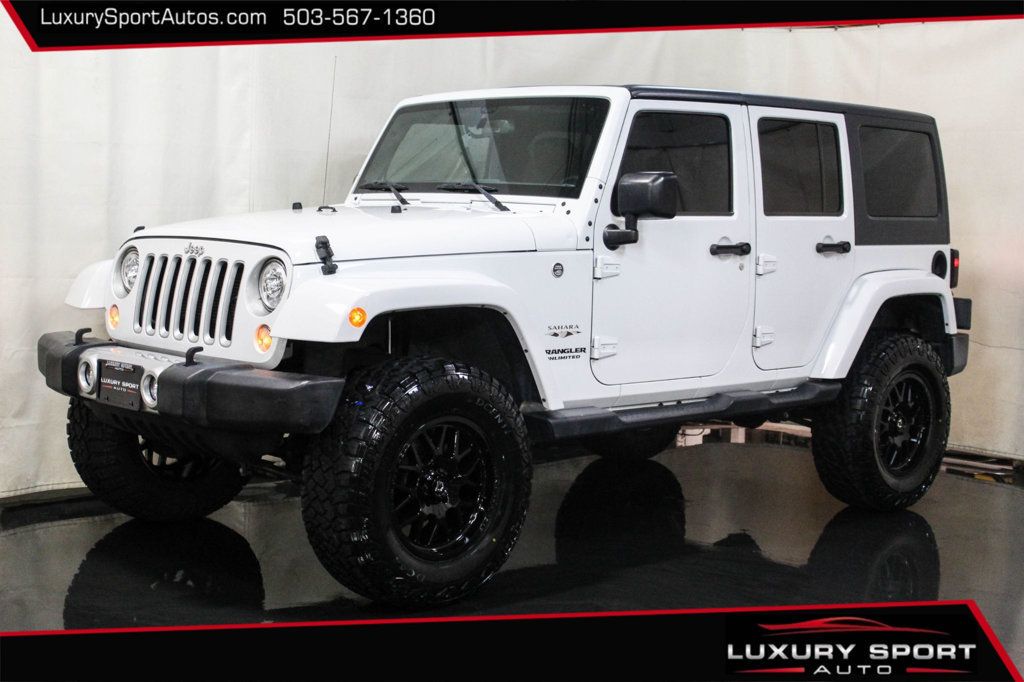 2017 Jeep Wrangler Unlimited Sahara LIFTED LOW 79,000 Miles NEW 35's Premium Wheels - 22386802 - 0