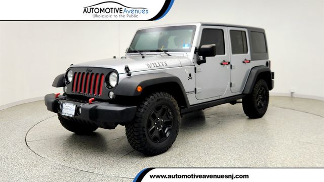 2017 Jeep Wrangler Unlimited Willys Wheeler 4x4 Black 3 Piece Hard Top & Upgraded Radio - 23025743 - 0