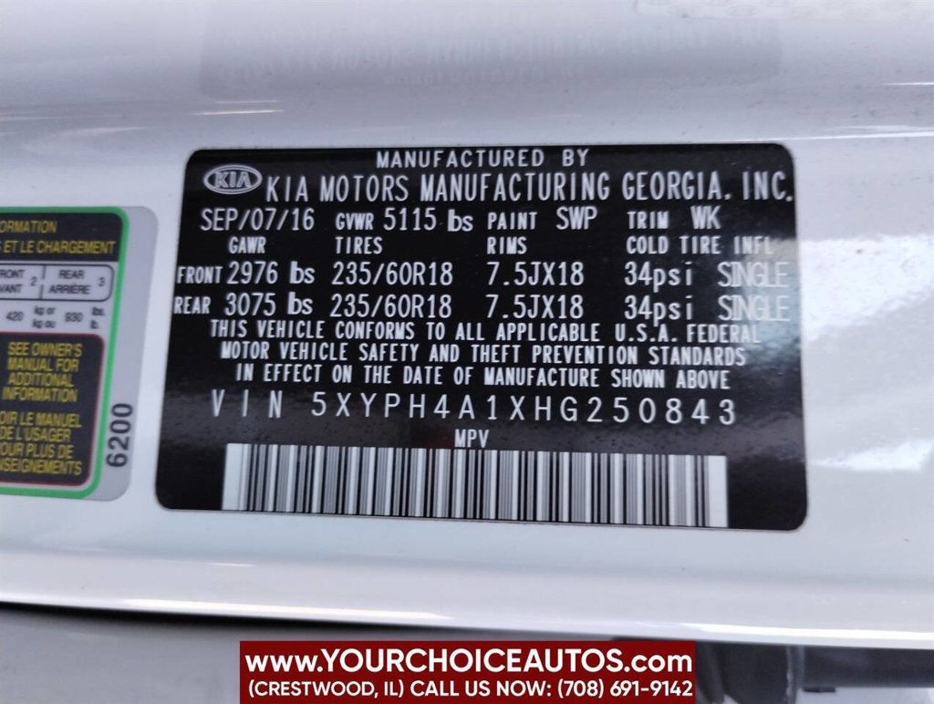 2017 Kia Sorento EX FWD - 22855349 - 40