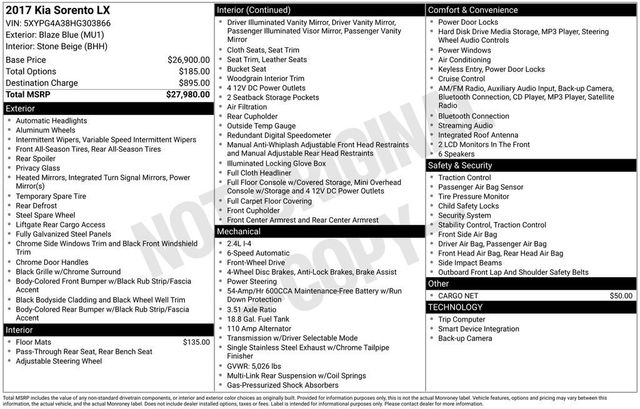 2017 Kia Sorento LX FWD - 22989058 - 5