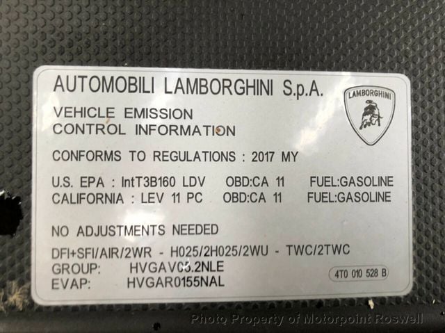 2017 Lamborghini Huracan RWD Coupe - 20389579 - 31