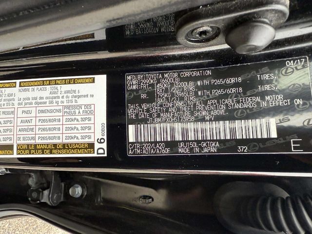 2017 Lexus GX GX 460 4WD - 22932582 - 34