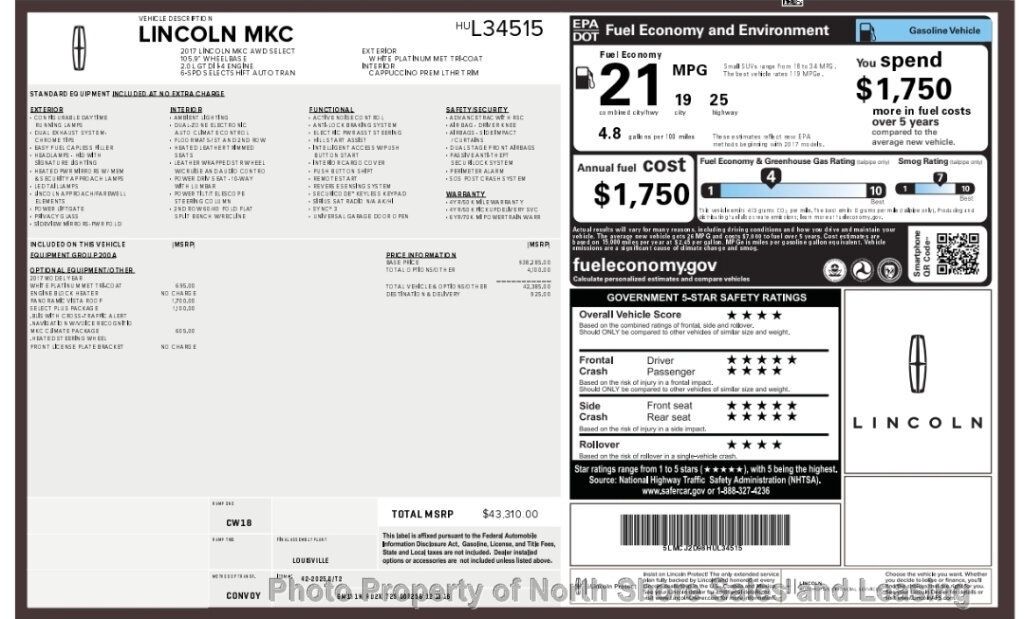 2017 Lincoln MKC Select AWD - 22938610 - 10