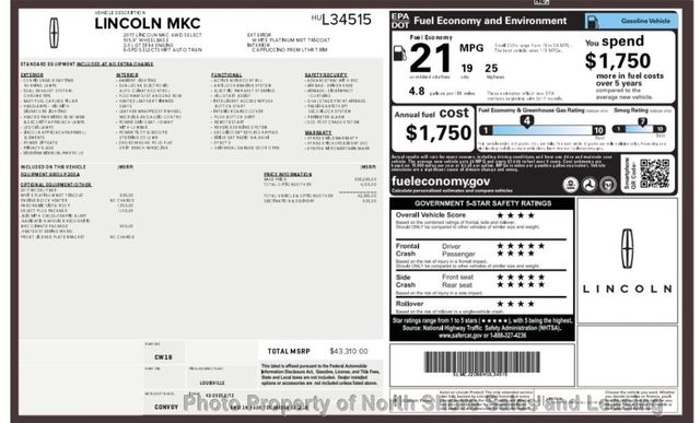 2017 Lincoln MKC Select AWD - 22938610 - 10