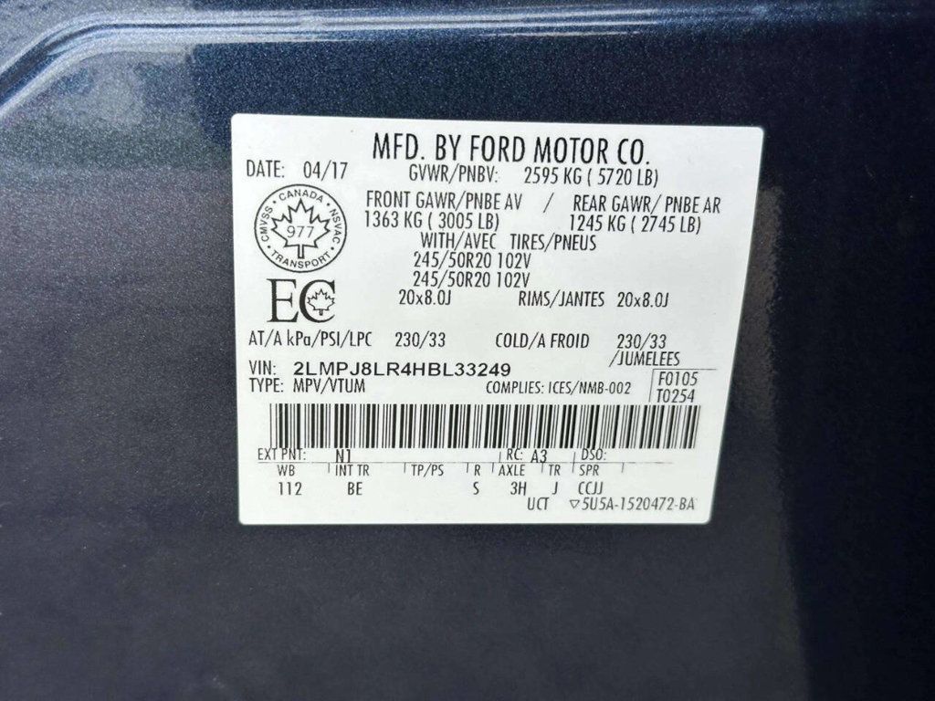 2017 Lincoln MKX Reserve AWD - 23023828 - 24