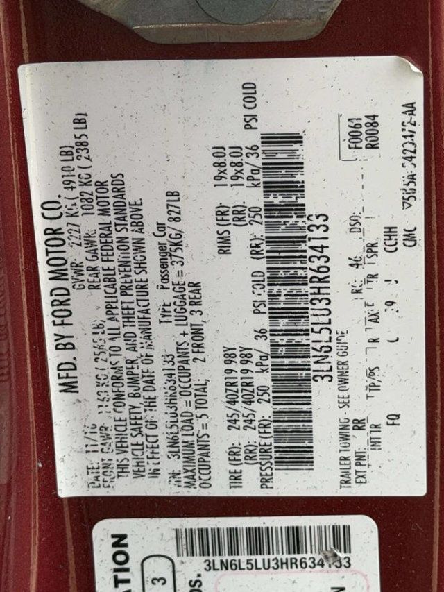 2017 Lincoln MKZ Hybrid Select FWD - 22986773 - 15