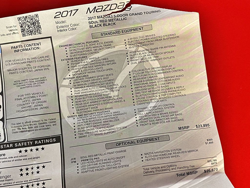 2017 Mazda Mazda3 5-Door Grand Touring Manual - 23021571 - 63